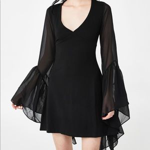 Killstar Chiffon Belk Sleeve Dress